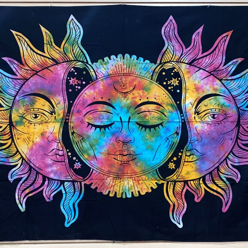 Tie-Dye Sun & Moon Tapestry
